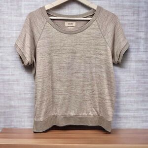 Golden by TNA Tan Melange Knit Short Sleeve Raglan T Shirt Size M