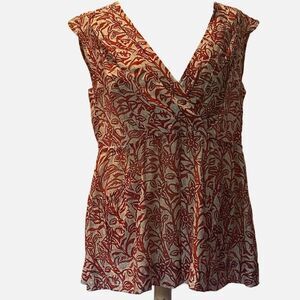 0153 Tracey Reese Neiman Marcus Top Shirt Blouse Size L NWT