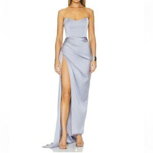 Katie May Bita Strapless Satin Gown